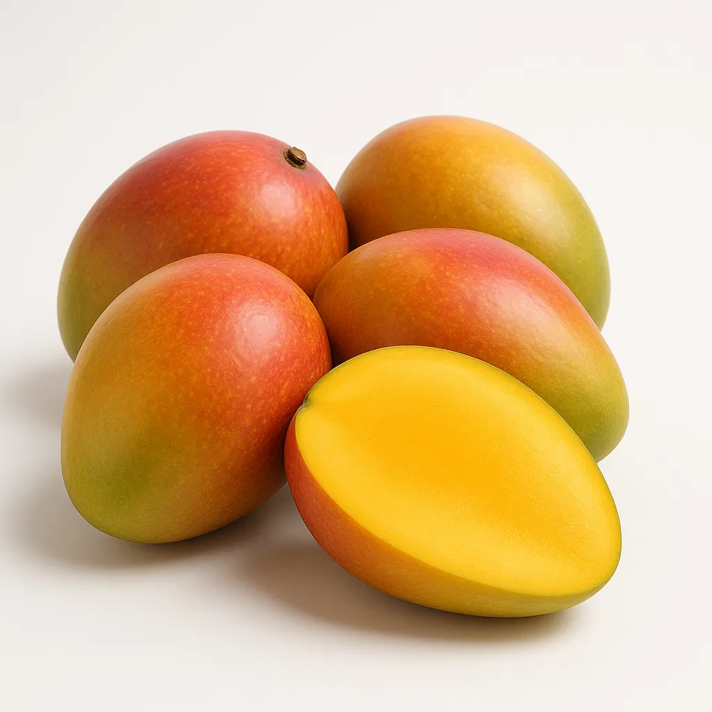 Golden TJC mangoes packed for export