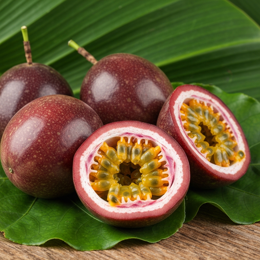 Fresh purple passion fruit ready for export